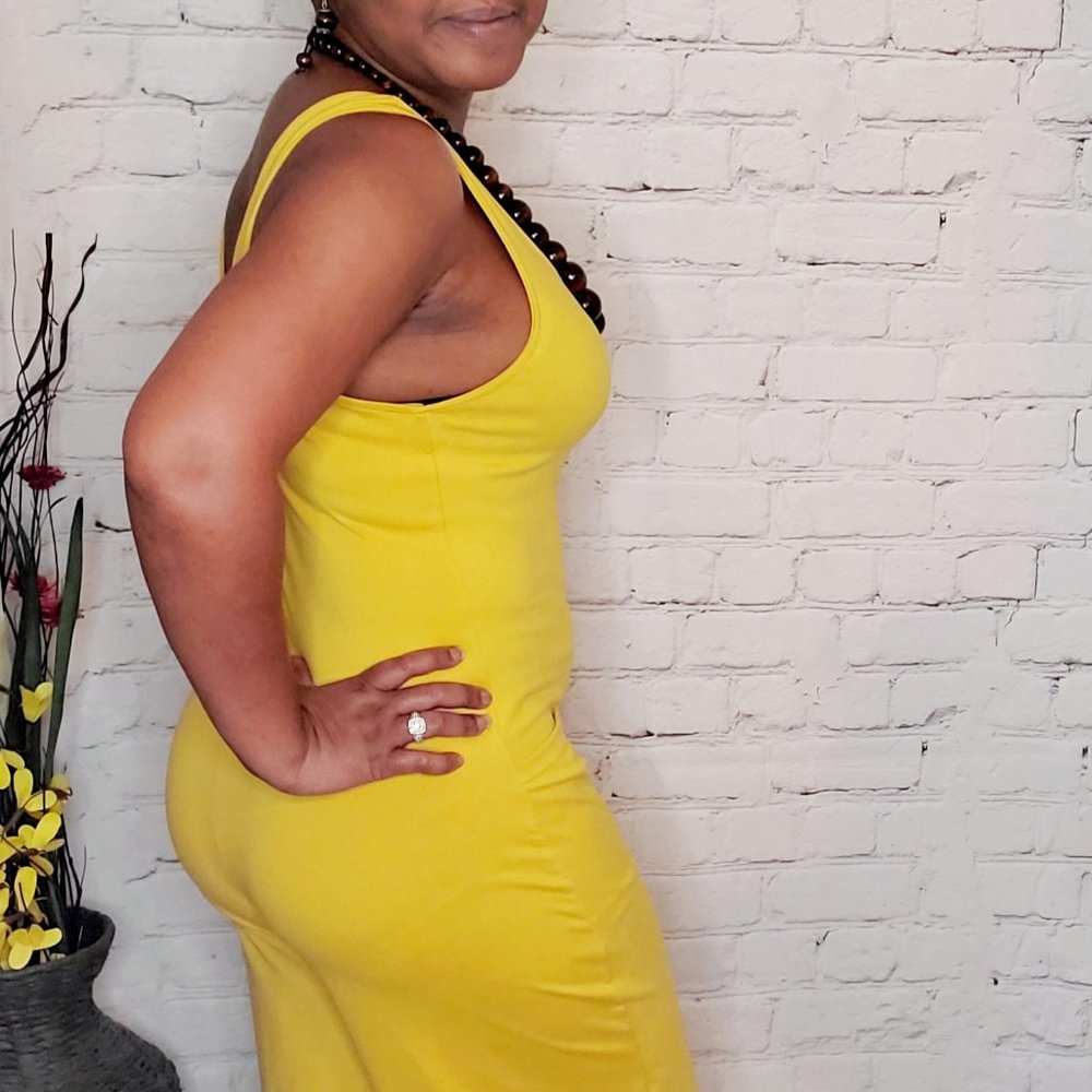 Nwt Yellow Strech Pocket Jumpsuit